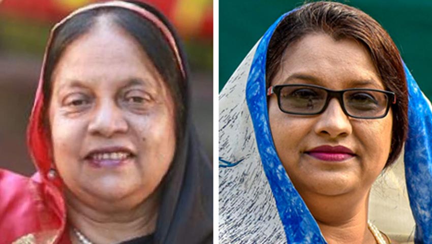 মিসেস আফরুজা রাবী (বামে) ও সৈয়দা খুরশিদ জাহান স্মৃতি (ডানে) । ছবি: প্রতিনিধি