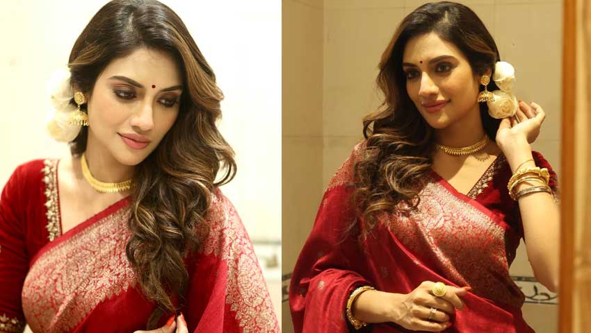 শাড়িতে অপরূপা নুসরাত