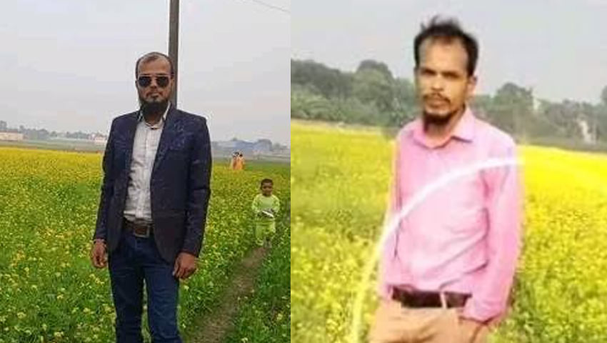 ঢাকা-খুলনা মহাসড়কে ট্রাকের সঙ্গে মোটরসাইকেলের ধাক্কা নিহত ২ ভাই মনিরুল ইসলাম ওরফে মমিন (৩২) ও সাইফুল ইসলাম ওরফে সুমন । ছবি: প্রতিনিধি