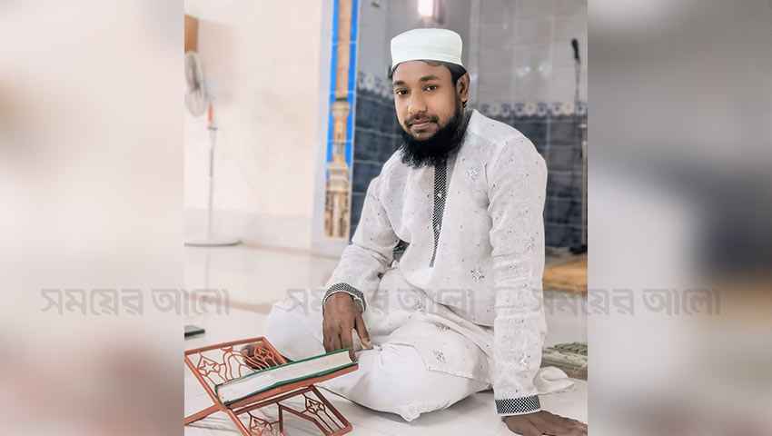  হ্নীলা ইউনিয়ন ছাত্রলীগের সভাপতি হাফেজ নূর কামাল। ছবি: সময়ের আলো
