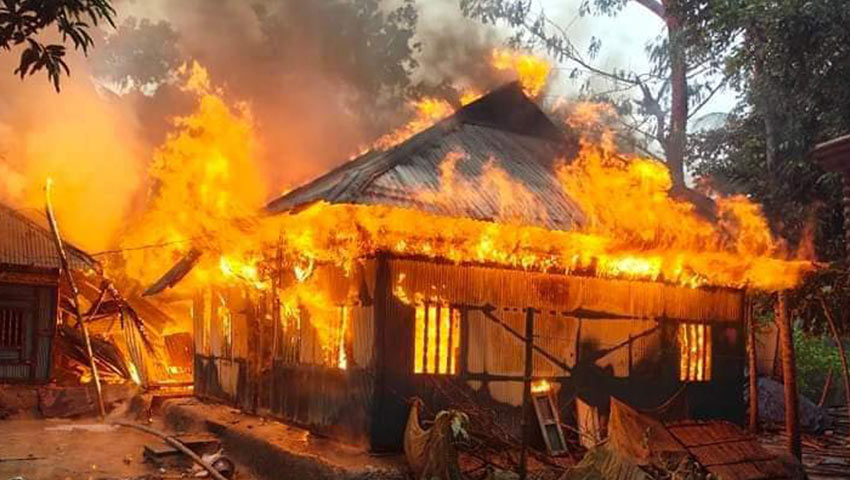 আগুনে ম্লান ১০ পরিবারের ঈদ আনন্দ