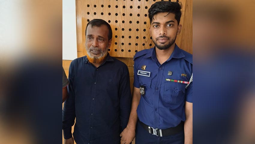 গ্রেফতার শাহ আমানত বাসের চালক তাজুল ইসলাম। ছবি: প্রতিনিধি