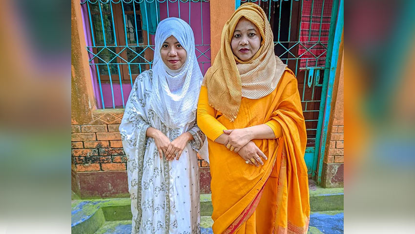 মা নূরুন্নাহার বেগম ও মেয়ে নাসরিন আক্তার। ছবি: সংগৃহীত