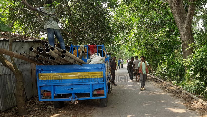 গজারিয়ায় অবৈধ ৬ কিলোমিটার গ্যাস লাইন বিচ্ছিন্ন