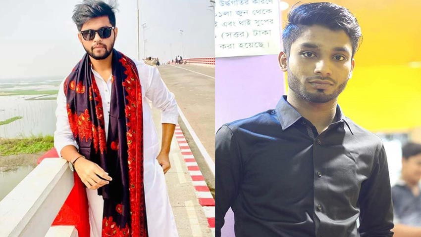 নিহত ছাত্রলীগ কর্মী আয়াশ আহমেদ এজাজ (বামে) ও বহিষ্কৃত জেলা ছাত্রলীগের সহ-সভাপতি হাসান আল ফারাবী। ছবি: কোলাজ