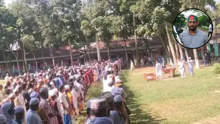 ইনেসেটে নিহত বেরোবি শিক্ষার্থী আবু সাঈদ। ছবি: কোলাজ