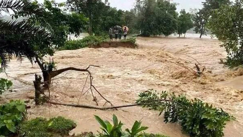 শেরপুরে সব নদীর পানি বিপদসীমার ওপরে, প্লাবিত ১০ ইউনিয়ন