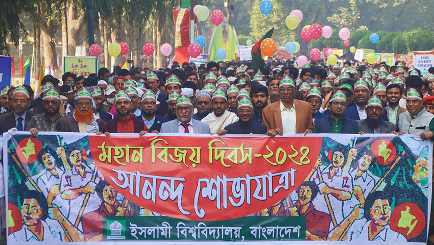 বর্ণাঢ্য আয়োজনে ইবিতে বিজয় দিবস পালিত