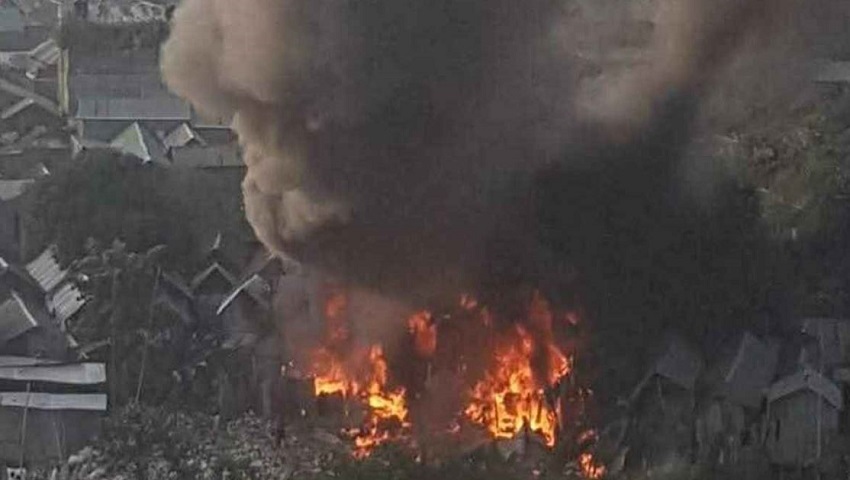 রাজধানীর কড়াইল বস্তিতে আগুন