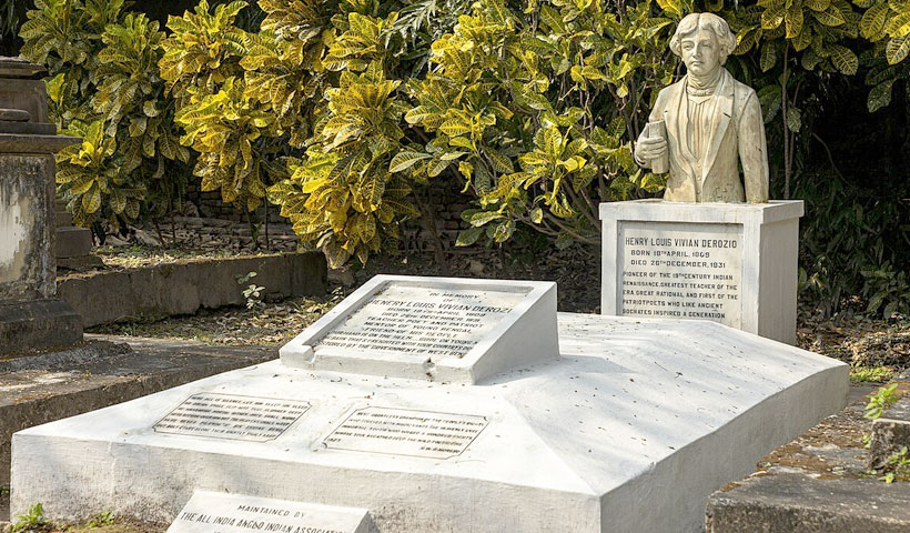 কলকাতার সাউথ পার্ক স্ট্রিট কবরস্থানে ডিরোজিওর সমাধি। ছবি : সংগৃহীত