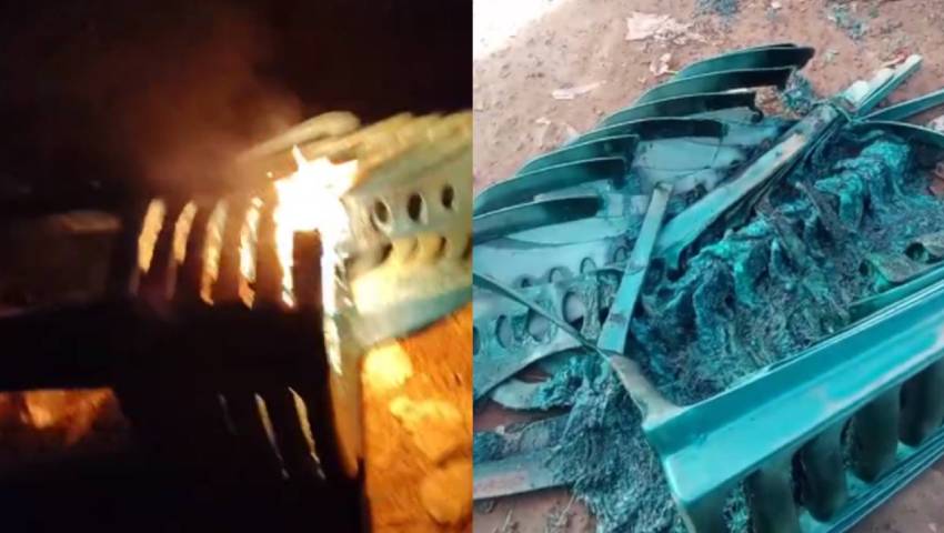 বিএনপির নির্বাচনি ক্যাম্পে অগ্নিসংযোগ