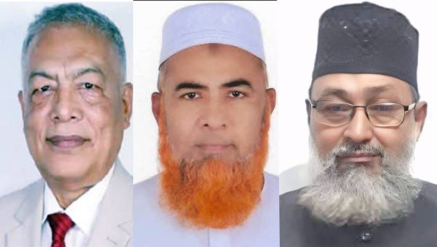 স্বতন্ত্র প্রার্থী শহিদুল আলম, বিএনপির প্রার্থী কাজী আলাউদ্দীন ও জামায়াতের প্রার্থী রবিউল বাশার। ছবি : সংগৃহীত