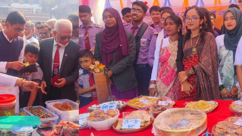 ঐতিহ্যের টানে আফাজ উদ্দিন মেমোরিয়াল স্কুলে বর্ণাঢ্য পিঠা উৎসব