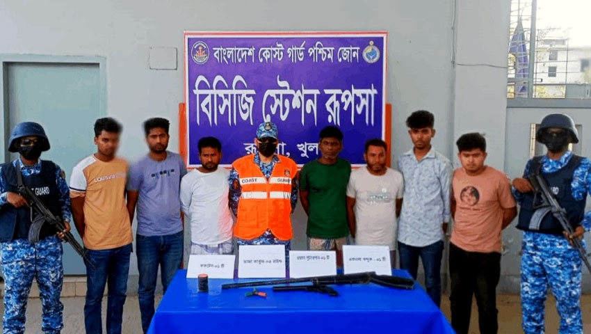 ককটেল-আগ্নেয়াস্ত্রসহ খোবির মোল্লা গ্রুপের ৭ সদস্য আটক 