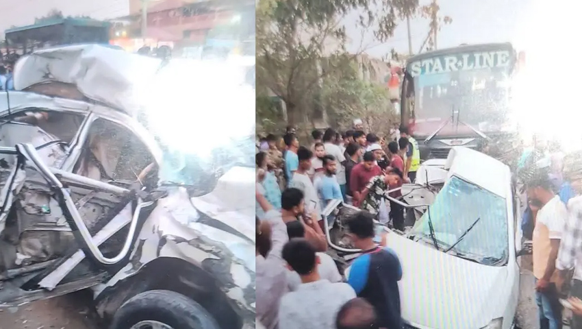 কুমিল্লায় বাসের ধাক্কায় প্রাইভেট কারের ৫ যাত্রী নিহত