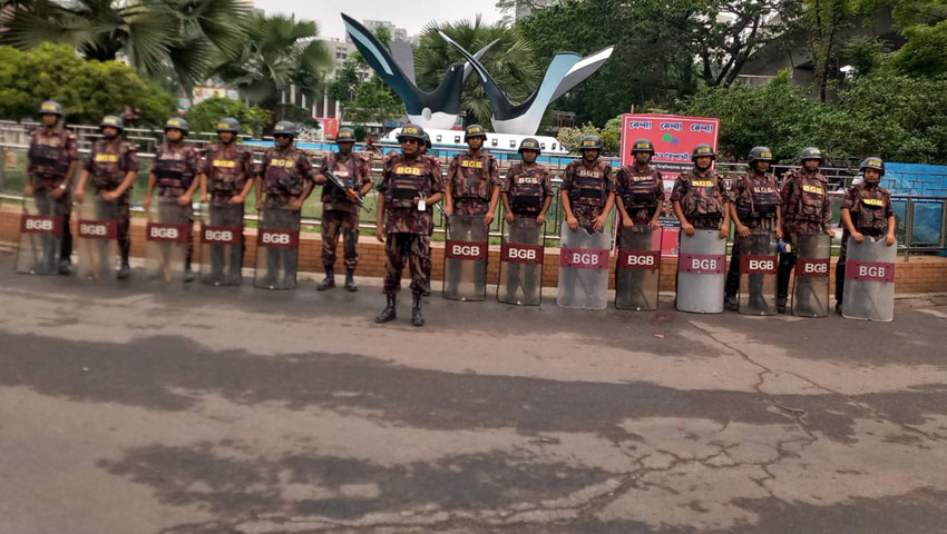 রাজধানীতে নববর্ষ উপলক্ষে ২০ প্লাটুন বিজিবি মোতায়েন
