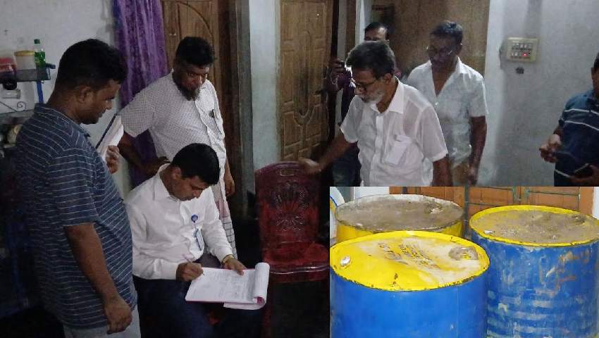 রান্নাঘর থেকে ৬৪৫ লিটার ডিজেল জব্দ 