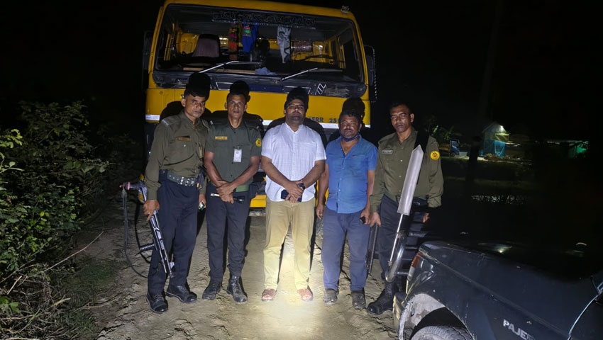 অবৈধভাবে মাটি কাটার দায়ে জরিমানা, ভেকু বিনষ্ট ও ট্রাক জব্দ 