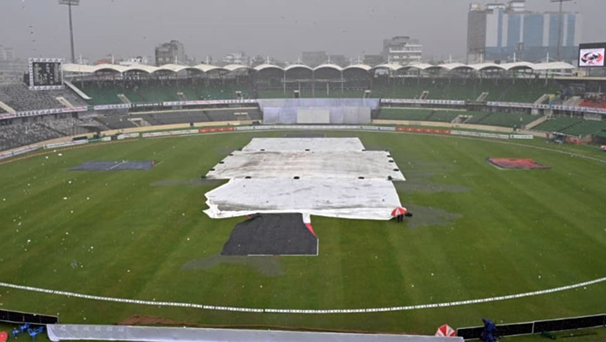 মিরপুরে বৃষ্টির বাধায় থমকে গেল বাংলাদেশ-পাকিস্তান টেস্ট
