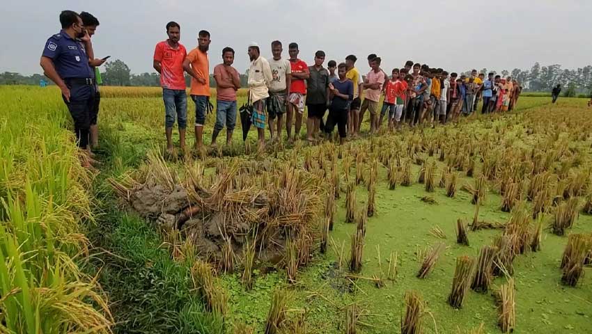 ধানখেত থেকে হাত-পা বাঁধা মাটিচাপা মরদেহ উদ্ধার