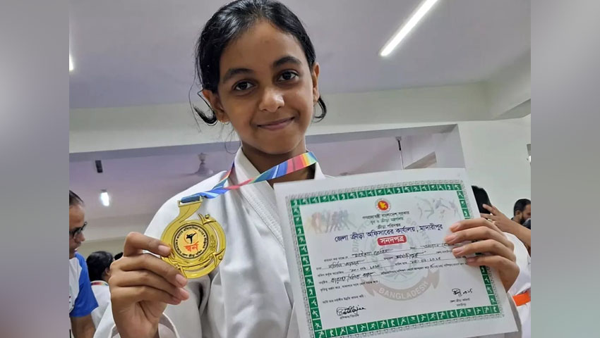 বিশ্বজয়ের স্বপ্নে বিভোর কারাতে কন্যা মাইশা জেবিন