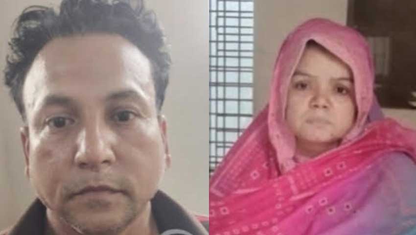 বিদেশি মদ, অস্ত্র ও গুলিসহ স্বামী স্ত্রী আটক 