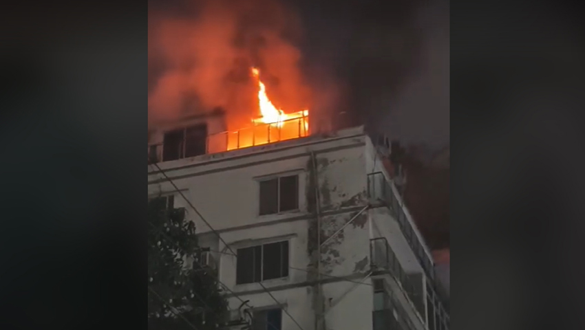 মোহাম্মদপুরে ১০ তলা ভবনে আগুন