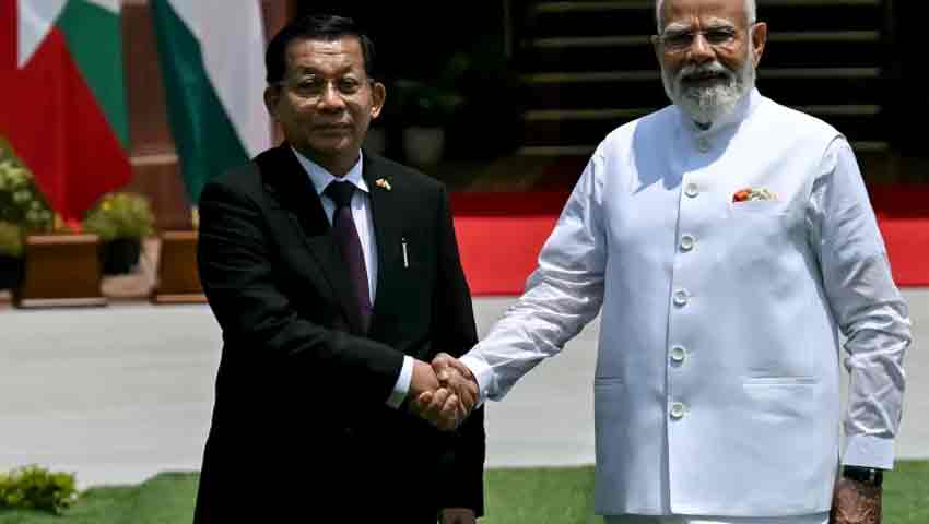 ভারত সফরে মিয়ানমারের সামরিক সরকার প্রধান, নয়াদিল্লিতে মোদি-মিন অংয়ের সাক্ষাৎ