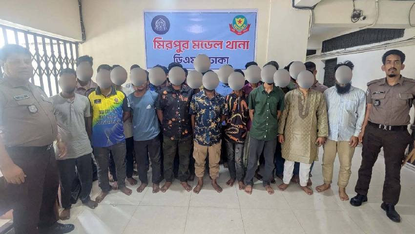 ২৪ ঘণ্টার বিশেষ অভিযানে মিরপুরে পুলিশের জালে ২৮ জন