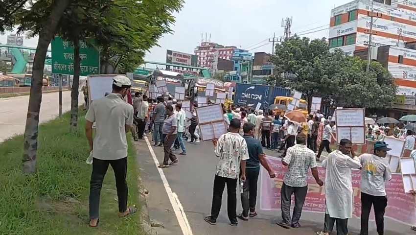 ঢাকা-চট্টগ্রাম মহাসড়ক অবরোধ, তীব্র যানজট 