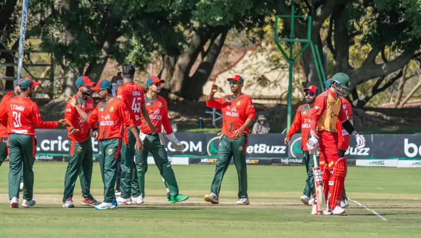 ১৮৭ রান তাড়া করতে নেমে ৩ উইকেট হারাল জিম্বাবুয়ে