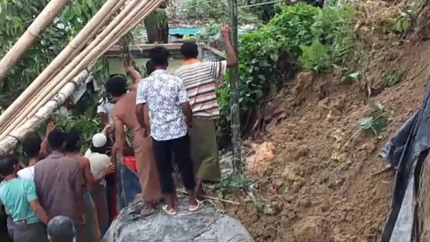 রোহিঙ্গা ক্যাম্পে আবারও পাহাড়ধস, তরুণীর মৃত্যু