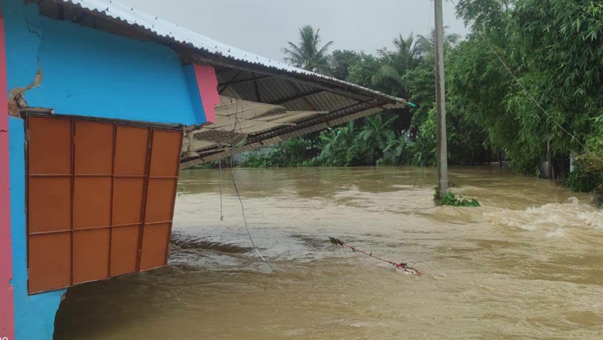 নেত্রকোনায় পাহাড়ি ঢলে নদ-নদীর পানি বৃদ্ধি, প্লাবিত বহু এলাকা