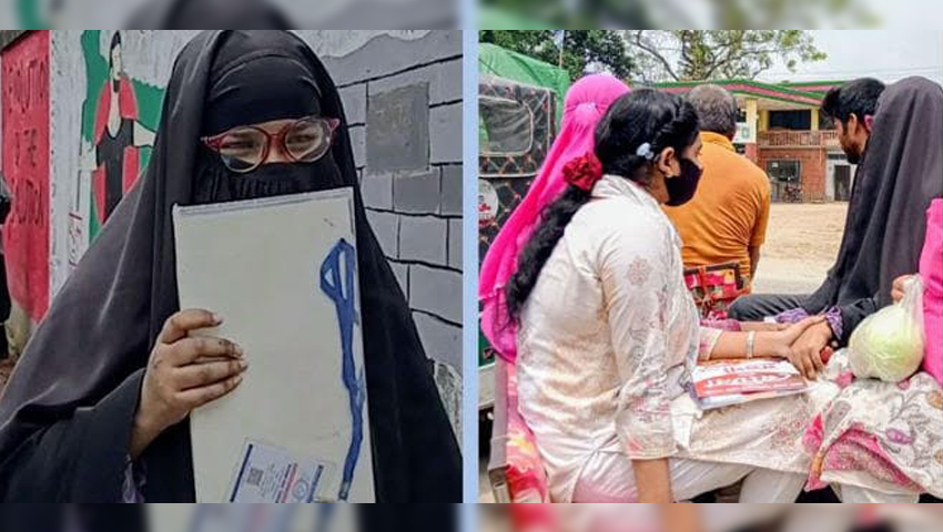 চোখের কোণে অশ্রু, হাতে কলম : বাবার মরদেহ রেখে পরীক্ষা হলে মেয়ে