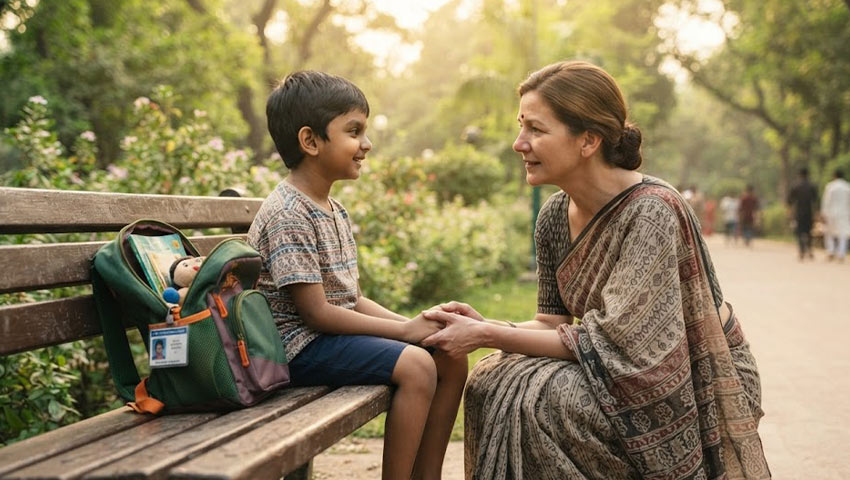 শিশুকে সচেতন করানোর পাশাপাশি অভিভাবকদেরও সচেতনতা বাড়াতে হবে। ছবি : এআই
