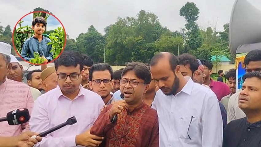 বাবার কাঁধে সন্তানের লাশ কতটা কষ্টের, আজ বুঝতে পারছি : জানাজায় অপ্রতিমের বাবা