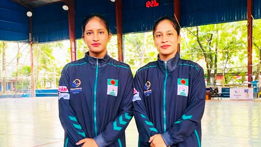 আন্তর্জাতিক হ্যান্ডবলে তেঁতুলিয়ার জয়গান, জাতীয় দলে খেলছেন দুই বোন