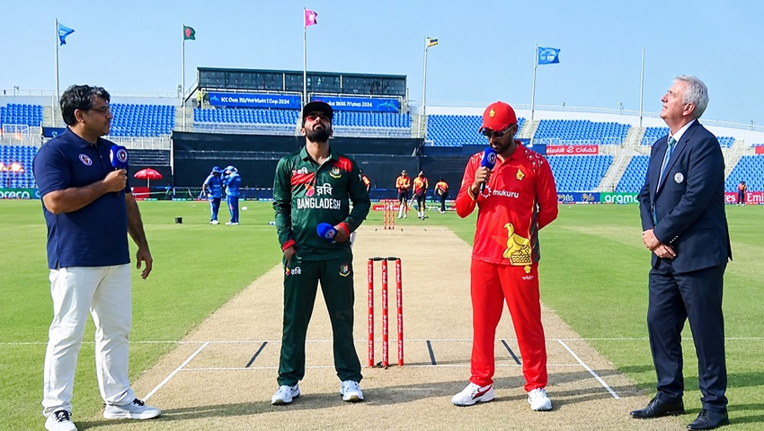 জিম্বাবুয়ের বিপক্ষে টস হেরে ফিল্ডিংয়ে বাংলাদেশ